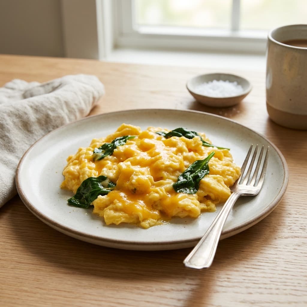 Three-egg cheese scramble
